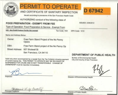 permit to operate